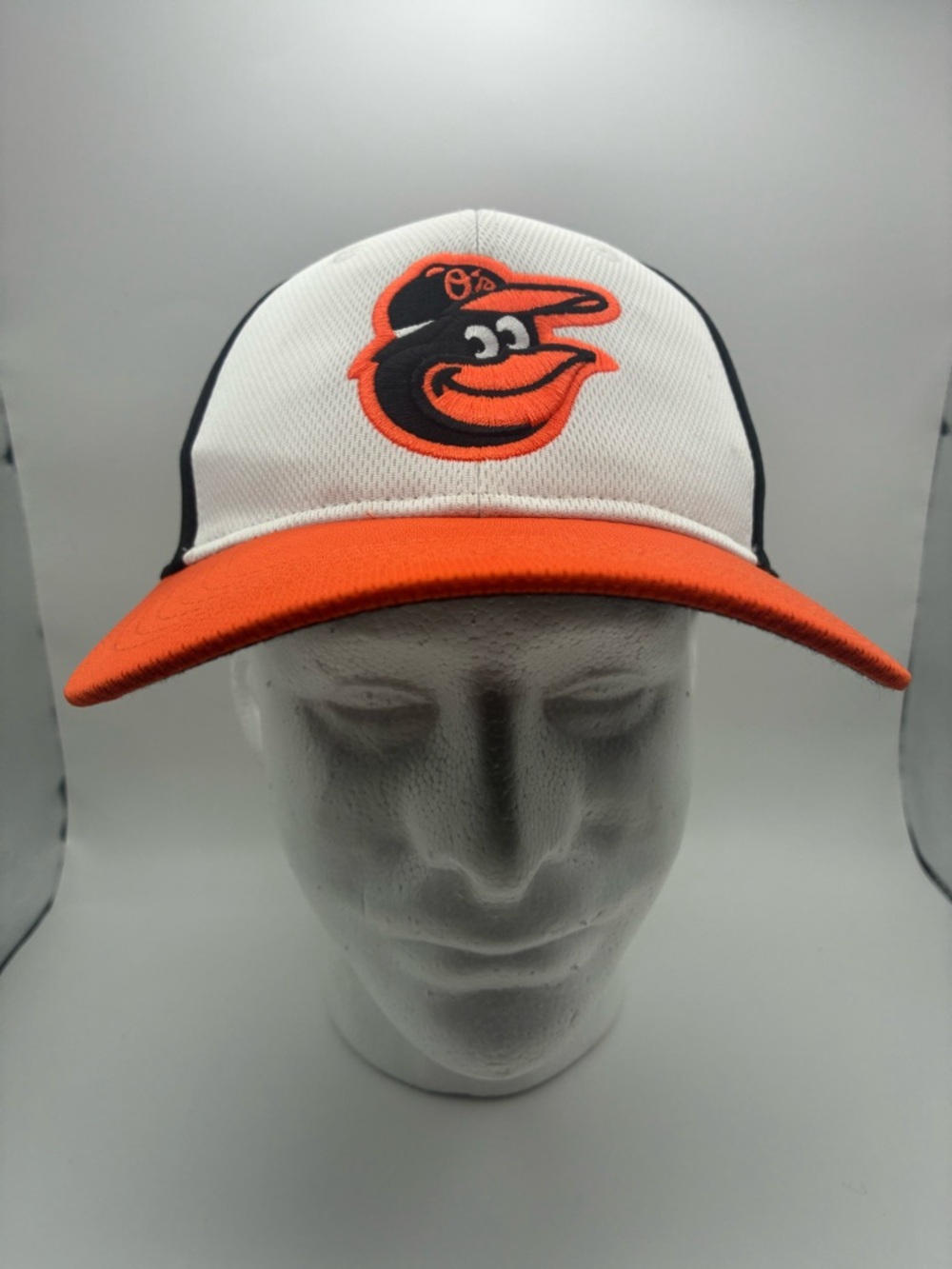 Baltimore Orioles White & Orange Logo Trucker Cap